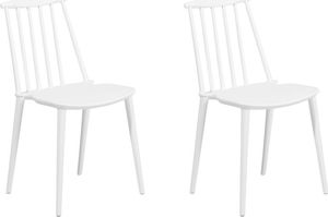 Beliani Zestaw 2 krzeseł do jadalni biały VENTNOR 1