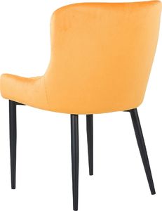 Beliani Zestaw 2 krzeseł do jadalni welurowy żółty SOLANO 4