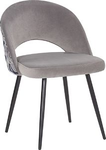 Beliani Zestaw 2 krzeseł do jadalni welurowy szary VIVIAN 2