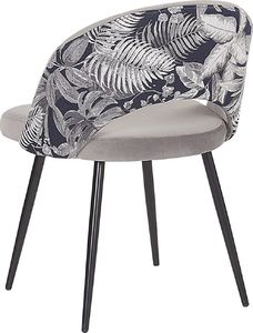 Beliani Zestaw 2 krzeseł do jadalni welurowy szary VIVIAN 3