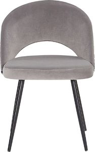 Beliani Zestaw 2 krzeseł do jadalni welurowy szary VIVIAN 4