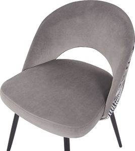 Beliani Zestaw 2 krzeseł do jadalni welurowy szary VIVIAN 5