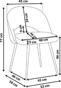 Beliani Zestaw 2 krzeseł do jadalni welurowy szary VIVIAN 8