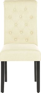 Beliani Zestaw 2 krzeseł do jadalni kremowy VELVA 2