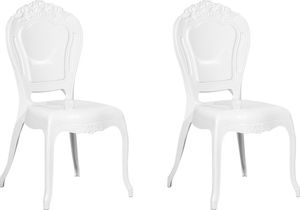Beliani Zestaw 2 krzeseł do jadalni biały VERMONT 1