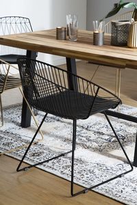 Beliani Zestaw 2 krzeseł do jadalni czarny AURORA 2