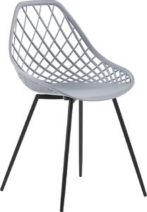 Beliani Zestaw 2 krzeseł do jadalni szary CANTON 2