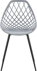 Beliani Zestaw 2 krzeseł do jadalni szary CANTON 3