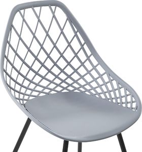 Beliani Zestaw 2 krzeseł do jadalni szary CANTON 5