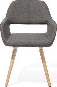 Beliani Zestaw 2 krzeseł do jadalni szarobeżowy CHICAGO 4