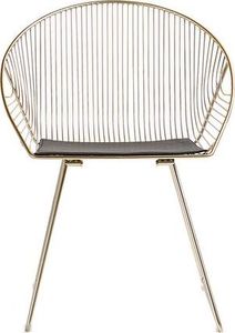 Beliani Zestaw 2 krzeseł do jadalni złoty AURORA 2