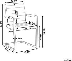 Beliani Zestaw 2 krzeseł do jadalni czarny BUFORD 5
