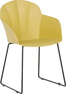 Beliani Zestaw 2 krzeseł do jadalni żółty SYLVA 2