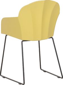 Beliani Zestaw 2 krzeseł do jadalni żółty SYLVA 4