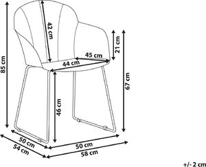 Beliani Zestaw 2 krzeseł do jadalni żółty SYLVA 8