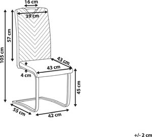 Beliani Zestaw 2 krzeseł do jadalni czarny PICKNES 6