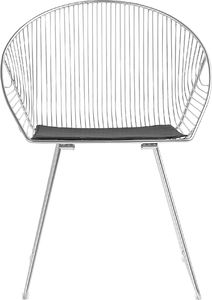 Beliani Zestaw 2 krzeseł do jadalni srebrny AURORA 2