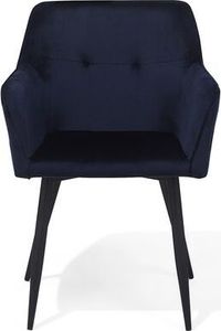 Beliani Zestaw 2 krzeseł welurowy niebieski JASMIN 2