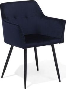 Beliani Zestaw 2 krzeseł welurowy niebieski JASMIN 3