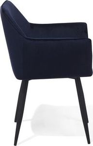 Beliani Zestaw 2 krzeseł welurowy niebieski JASMIN 4