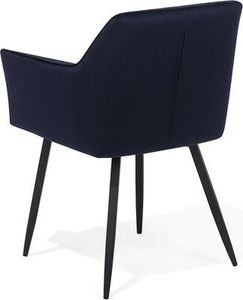 Beliani Zestaw 2 krzeseł welurowy niebieski JASMIN 5