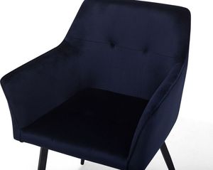 Beliani Zestaw 2 krzeseł welurowy niebieski JASMIN 6