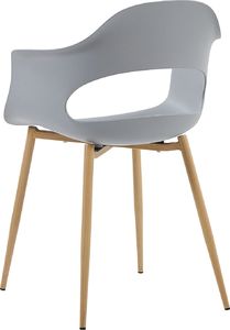 Beliani Zestaw 2 krzeseł szary UTICA 4
