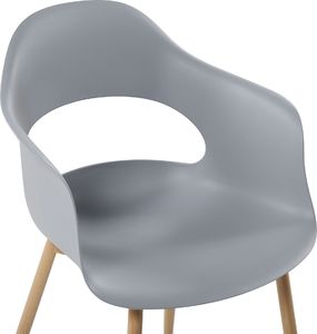 Beliani Zestaw 2 krzeseł szary UTICA 5