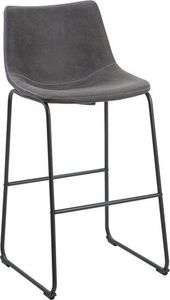 Beliani Zestaw 2 krzeseł barowych szary FRANKS 2
