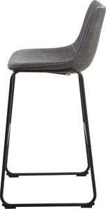 Beliani Zestaw 2 krzeseł barowych szary FRANKS 4