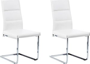 Beliani Zestaw 2 krzeseł ekoskóra biały ROCKFORD 1