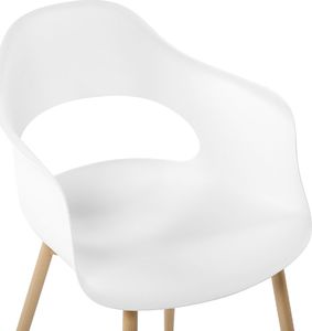 Beliani Zestaw 2 krzeseł biały UTICA 5