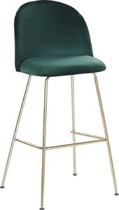 Beliani Zestaw 2 krzeseł barowych welurowy zielony ARCOLA 2