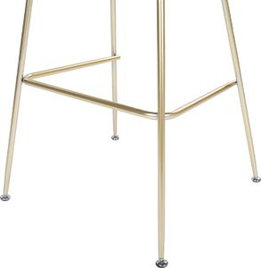 Beliani Zestaw 2 krzeseł barowych welurowy zielony ARCOLA 6