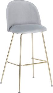 Beliani Zestaw 2 krzeseł barowych welurowy szary ARCOLA 2