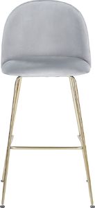 Beliani Zestaw 2 krzeseł barowych welurowy szary ARCOLA 3