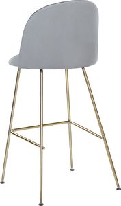 Beliani Zestaw 2 krzeseł barowych welurowy szary ARCOLA 4