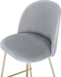 Beliani Zestaw 2 krzeseł barowych welurowy szary ARCOLA 5