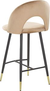 Beliani Zestaw 2 krzeseł barowych welurowy beżowy FALTON 4