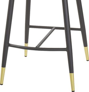 Beliani Zestaw 2 krzeseł barowych welurowy beżowy FALTON 6