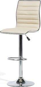 Beliani Zestaw 2 hokerów barowych beżowy LUCERNE 3