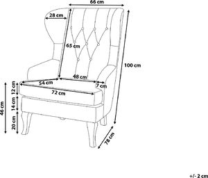 Beliani Fotel uszak beżowy ALTA 6