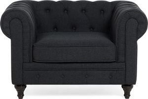 Beliani Fotel grafitowy CHESTERFIELD 2