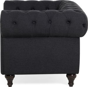 Beliani Fotel grafitowy CHESTERFIELD 3
