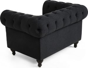 Beliani Fotel grafitowy CHESTERFIELD 5