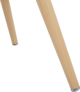 Beliani Fotel z podnóżkiem w kwiaty kremowy VEJLE 5