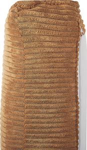 Beliani Fotel sztruksowy jasnobrązowy VIND 3