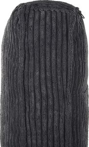 Beliani Fotel sztruksowy czarny VIND 4