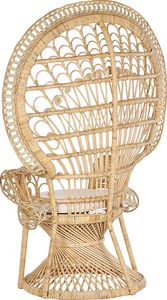 Beliani Fotel paw rattanowy beżowy EMMANUELLE 3