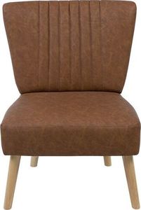 Beliani Fotel ekoskóra brązowy VAASA 2